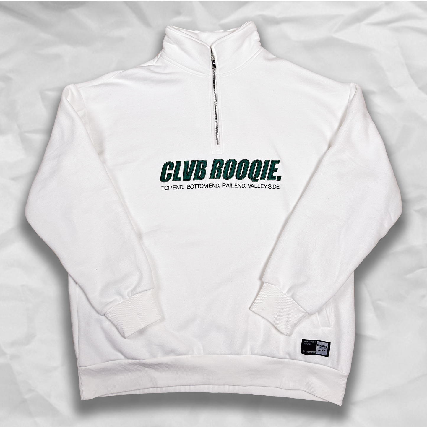 White Quarter Zip Fleece